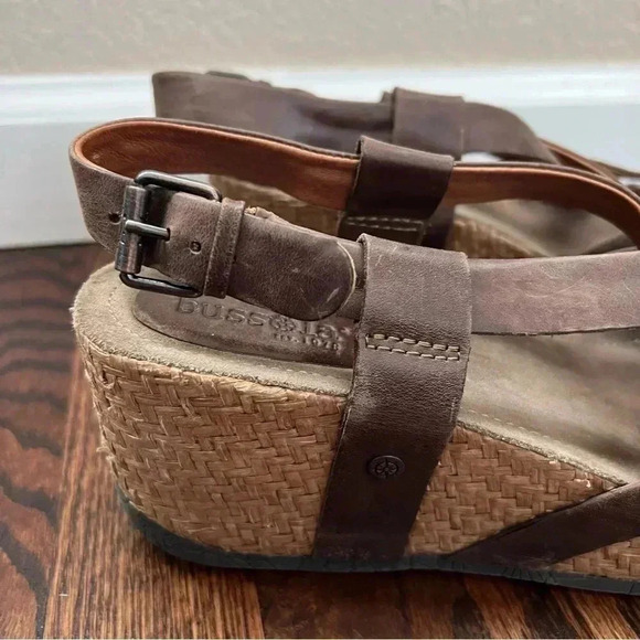 Bussola Formentera Wedge 3” Leather Sandal Brown Women’s Size 39 US Size 8.5-9 - Picture 14 of 16